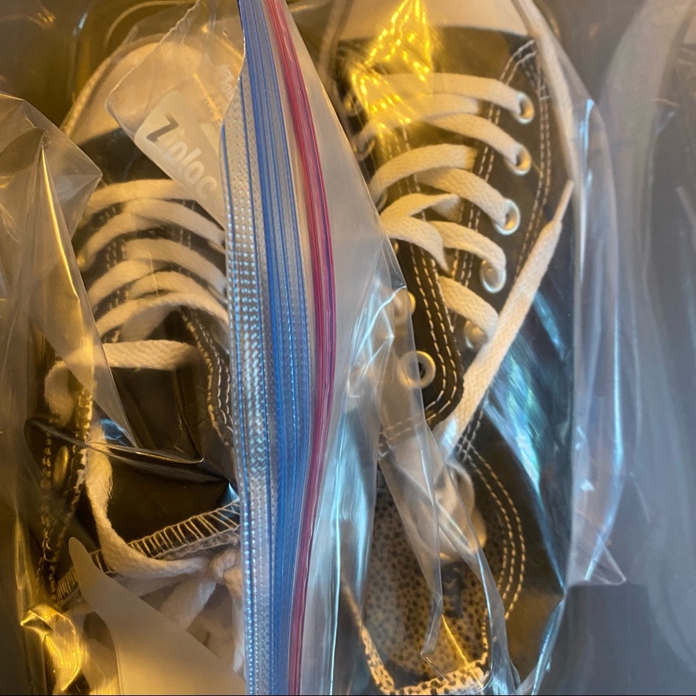 SOLD 🛑Dbl Tongue Unique CONVERSE NWOT ALL STAR/AUTHENTIC - Picture 7 of 14